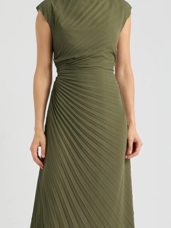 All Saints Dresses & Skirts - AllSaints Olive Green Pleated Maxi Dress